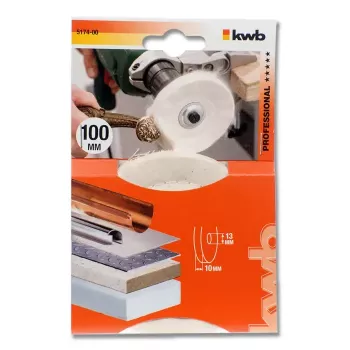 Disco lucidante KWB 517400 10 cm diametro di lavoro 1,3 cm diametro gambo