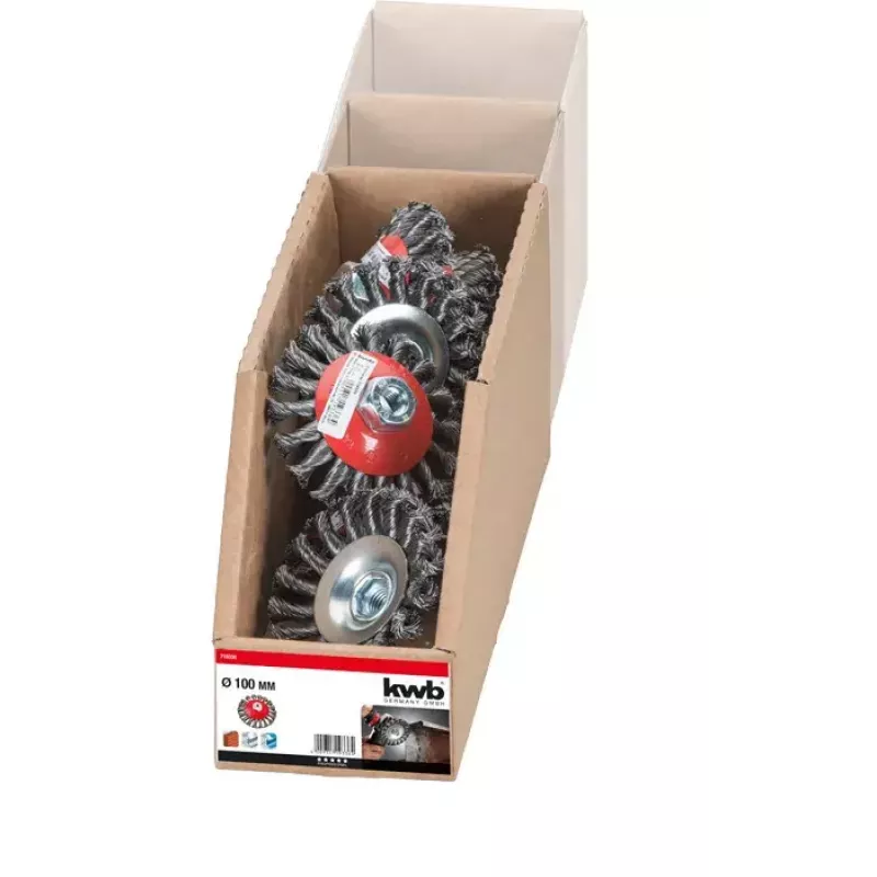 Spazzola metallica KWB 719336 10 cm diametro 1,4 cm gambo