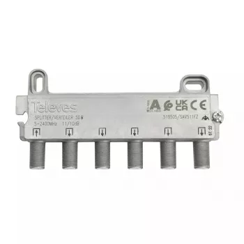 Splitter per cavi Televes 519505 acciaio inox 5 - 2400 MHz