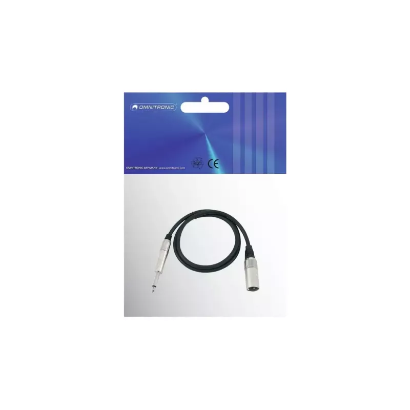 Cavo audio Omnitronic 3022519A 0,9 m XLR 6,35 mm nero