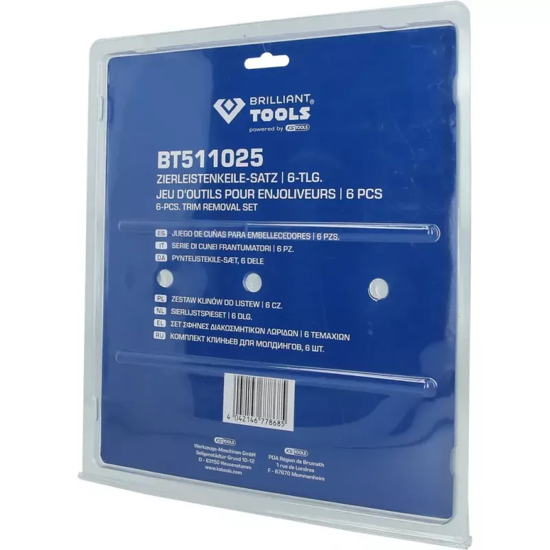 KS Tools BT511025 set di cunei per modanature, 6 pezzi