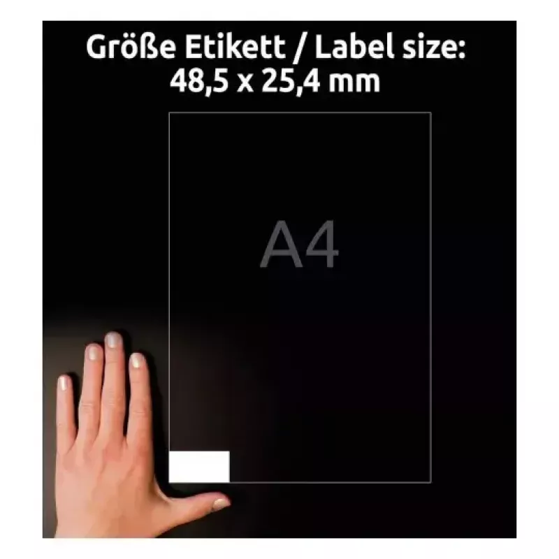 Avery Zweckform LR3657-10 etichette universali riciclate per indirizzi, 48,5 x 25,4 mm, bianco naturale, permanenti