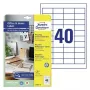 Avery Zweckform LR3657-10 etichette universali riciclate per indirizzi, 48,5 x 25,4 mm, bianco naturale, permanenti