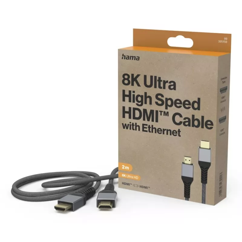 Hama 00305150 Cavo HDMI 2 m HDMI Type-A (standard) nero, grigio