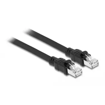 DeLOCK Cavo di rete RJ45 Cat.6A F/UTP 0,5 m nero