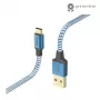 Hama cavo USB riflettente USB 2.0 1,5 m USB A USB C blu