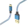 Hama cavo USB riflettente USB 2.0 1,5 m USB A USB C blu