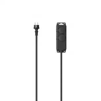 Hama 00223061 prolunga 2 m 2 prese AC per esterni nero