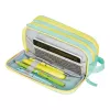 Astuccio Herlitz Neon Soft poliestere menta giallo 235x110x75mm
