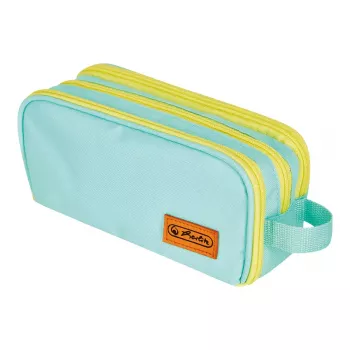 Astuccio Herlitz Neon Soft poliestere menta giallo 235x110x75mm