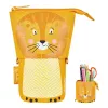 Herlitz 300001508 Lion astuccio morbido, poliestere, arancione/giallo