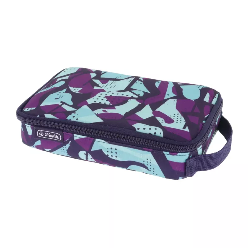 Astuccio Herlitz 2 Go CamoPurple poliestere blu lilla 210x130x60mm