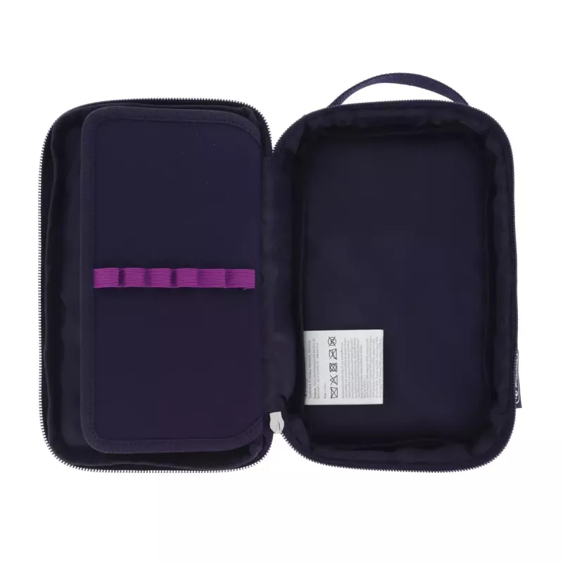 Astuccio Herlitz 2 Go CamoPurple poliestere blu lilla 210x130x60mm