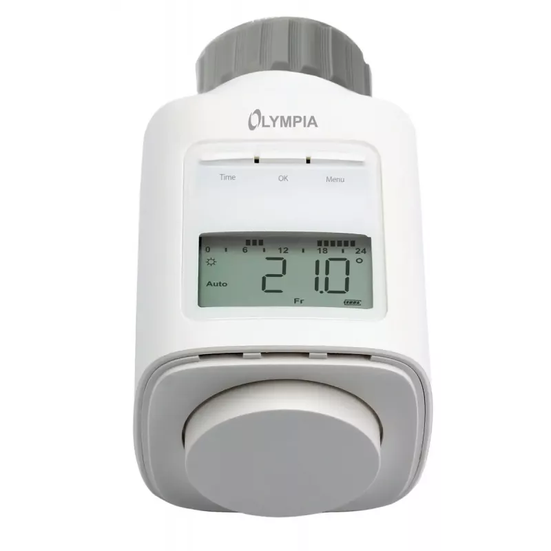 Termostato per termosifone Olympia HT 430-23A (modello 73036) bianco, controllo elettronico