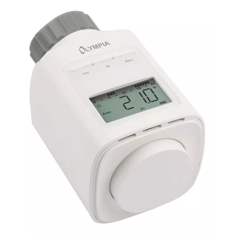Termostato per termosifone Olympia HT 430-23A (modello 73036) bianco, controllo elettronico