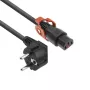 ACT Cavo di alimentazione spina CEE 7/7 (angolare) - C13 IEC Lock+ nero 2 m, EL332S, confezione da 5