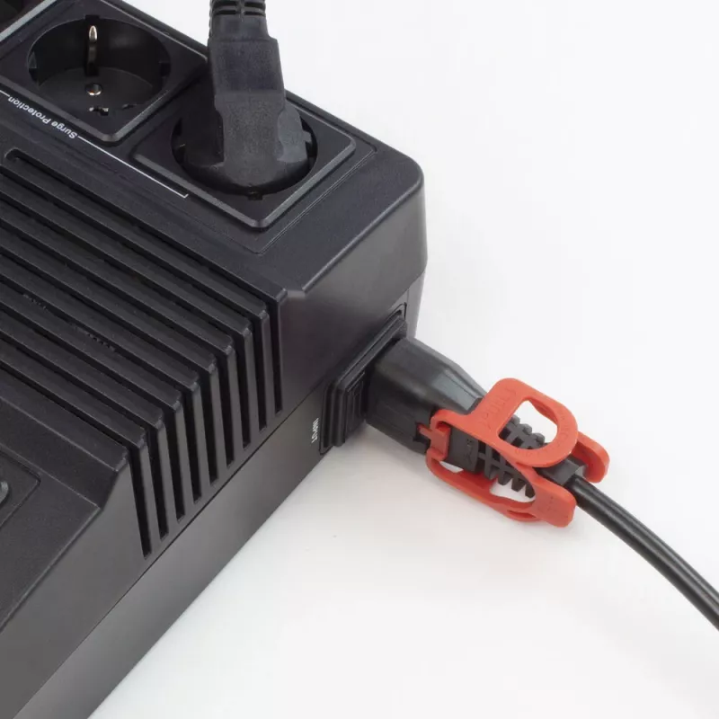 ACT Cavo di alimentazione spina CEE 7/7 (angolare) - C13 IEC Lock+ nero 2 m, EL332S, confezione da 5