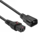ACT Cavo di alimentazione C13 IEC Lock - C14 nero 2 m, PC1021, confezione da 5