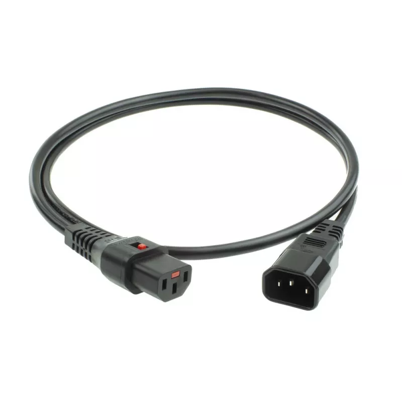 ACT Cavo di alimentazione C13 IEC Lock - C14 nero 2 m, PC1021, confezione da 5