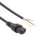 ACT Cavo di alimentazione C13 IEC Lock - estremità aperta nero 2 m, PC1025, confezione da 5