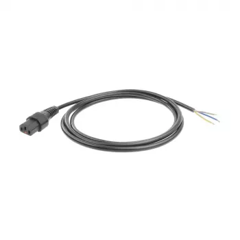 ACT Cavo di alimentazione C13 IEC Lock - estremità aperta nero 2 m, PC1025, confezione da 5