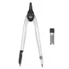 Herlitz 8710006 set compasso in astuccio, 2 pezzi, 110 mm, nero