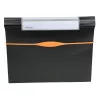 Rexel Optima Cartella a soffietto a 13 tasche, A4, nera, polipropilene (PP)