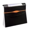 Rexel Optima Cartella a soffietto a 13 tasche, A4, nera, polipropilene (PP)