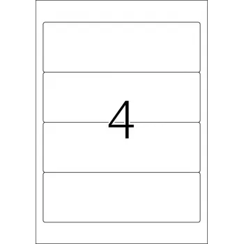 Etichette per fascicoli HERMA A4 192x61 mm bianco carta opaca coprente 100 pz.