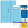 Etichette per fascicoli HERMA A4 61x297 mm blu carta opaca coprente 60 pz.