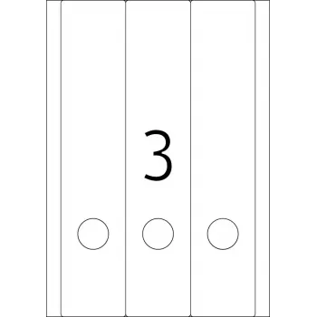 Etichette per fascicoli HERMA A4 61x297 mm bianco carta opaca coprente 75 pz.