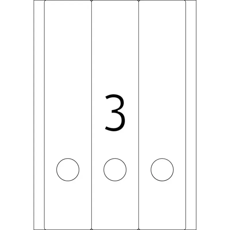 Etichette per fascicoli HERMA A4 61x297 mm bianco carta opaca coprente 75 pz.
