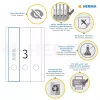 Etichette per fascicoli HERMA A4 61x297 mm bianco carta opaca coprente 75 pz.