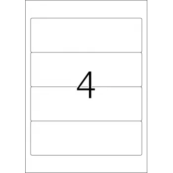 Etichette per fascicoli HERMA A4 192x59 mm bianco carta opaca coprente 100 pz.