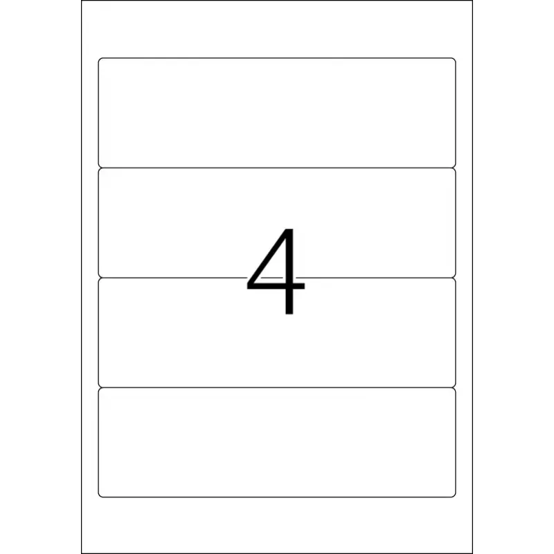 Etichette per fascicoli HERMA A4 192x59 mm bianco carta opaca coprente 100 pz.