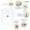 Etichette per fascicoli HERMA A4 192x59 mm bianco carta opaca coprente 100 pz.