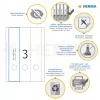 Etichette per fascicoli HERMA 5159 A4 59x297 mm bianco carta opaca coprente