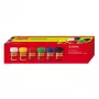 Colore a base acqua Herlitz 8643025 nero blu verde rosso bianco giallo 25 ml vetro 6 pz.