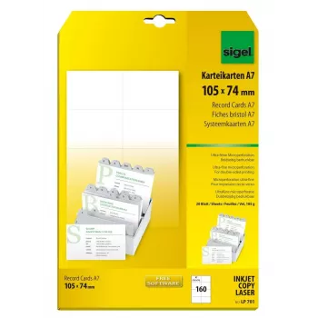 Etichetta non adesiva Sigel LP701 160 pz. bianco rettangolare