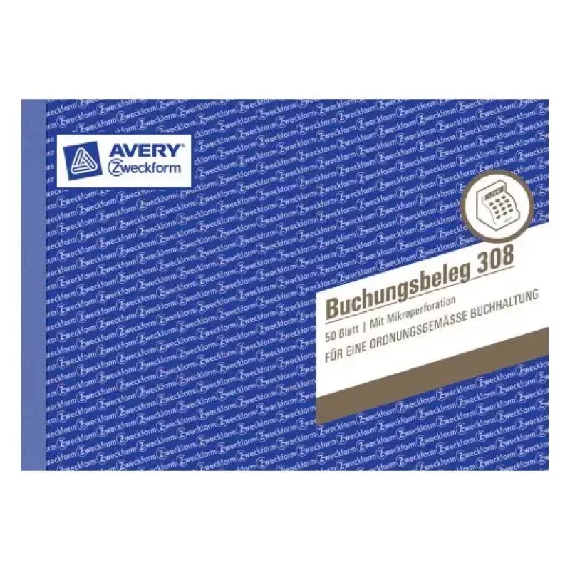 Registro amministrativo Avery 308 blu bianco