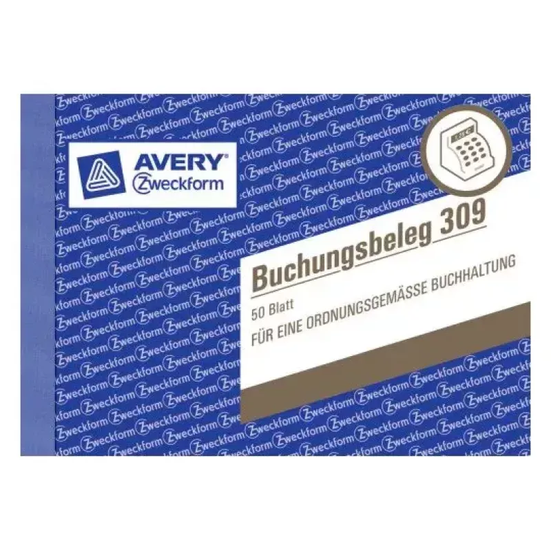 Registro amministrativo Avery 309 blu bianco