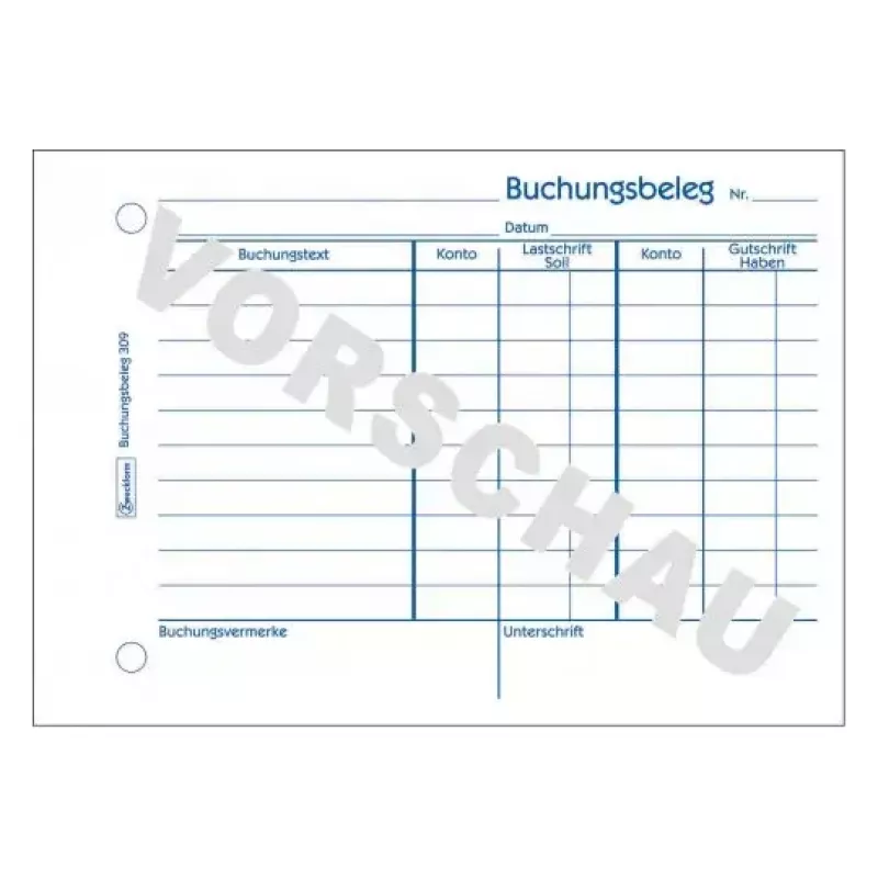 Registro amministrativo Avery 309 blu bianco
