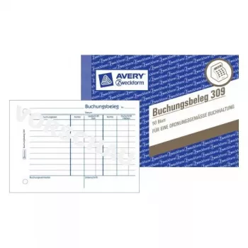 Registro amministrativo Avery 309 blu bianco
