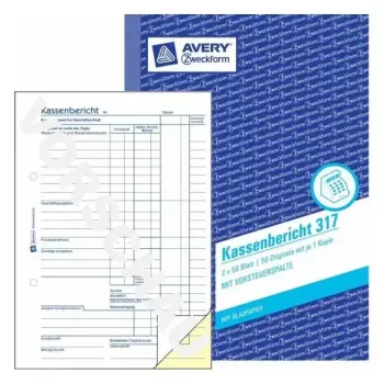 Registro amministrativo Avery 317 blu bianco