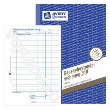 Registro amministrativo Avery 318 blu-bianco