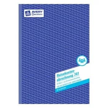 Registro amministrativo Avery 741 blu bianco