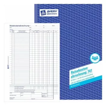 Registro amministrativo Avery 741 blu bianco