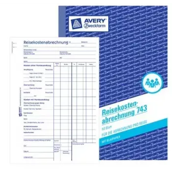 Libro moduli Avery Zweckform 743 nota spese trasferta, A5, 50 fogli