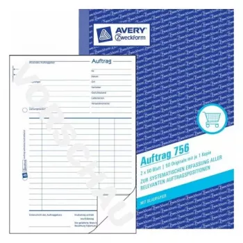 Registro amministrativo Avery 756 blu bianco