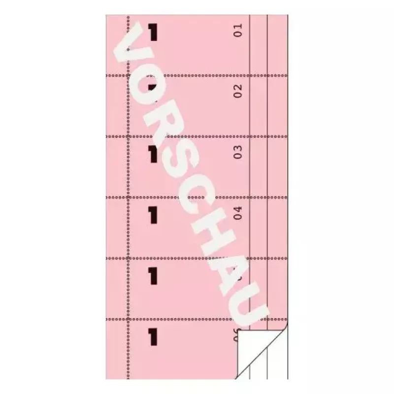 Avery Zweckform 831 Blocco comande per camerieri (Bonbuch), 105 x 198 mm, rosa, 2 x 50 fogli